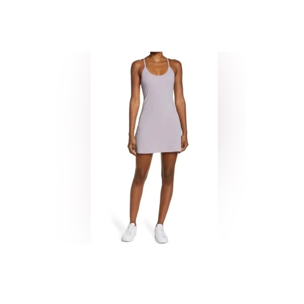 Outdoor Voices Women's The Exercise Dress Lavender Gray Built-In‎ Shorts Size M